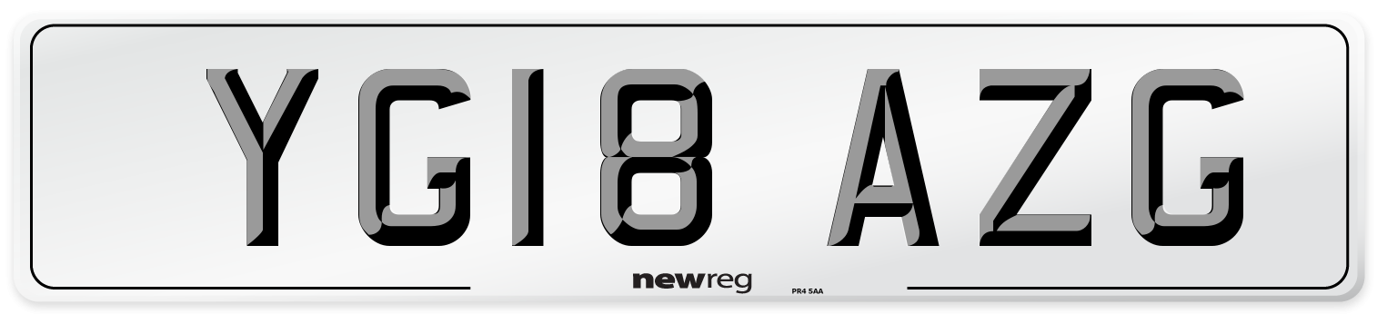 YG18 AZG Number Plate from New Reg
